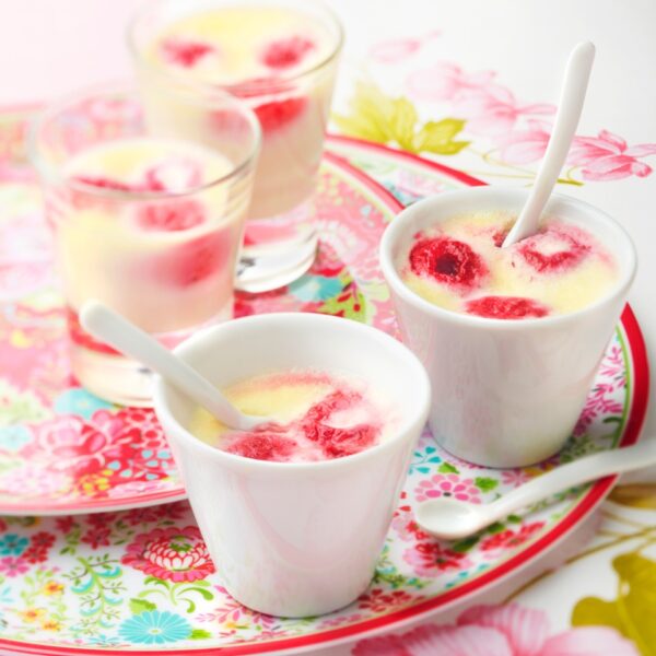 creme onctueuse vanille framboise