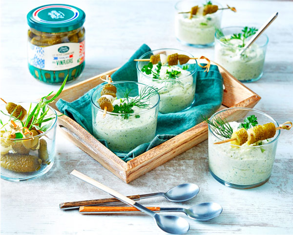 mousse aux cornichons pour inviter au contact styliste culinaire paris