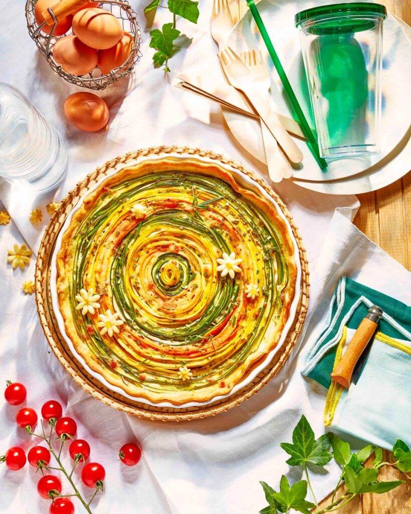 tarte tourbillon dressée par styliste culinaire branding pour Matines