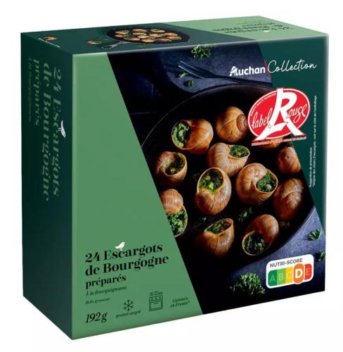 escargots préparés par styliste culinaire packaging