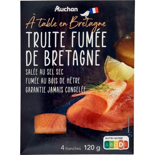 exemple de truite fumee Auchan dressee par une styliste culinaire paris